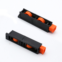 Roulettes doubles en nylon modernes à faible bruit, capacité de charge 40-45 kg, pour portes et fenêtres coulissantes de salle de bain et de cuisine