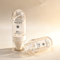 Flacon pulvérisateur en plastique OEM bleu inversé de 50 ml à fine brume pour cosmétiques et brume visage ZS35
