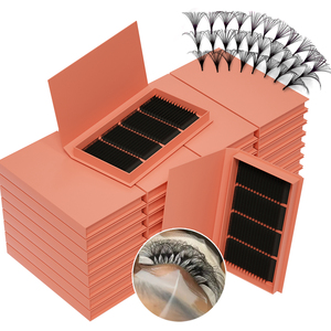 Plateaux d'extensions de cils auto-éventailants de qualité supérieure, cils foncés et extensions de cils - Product Image 5