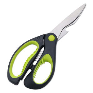 Kitchen Scissors Stainless Steel Green Handle Multipurpose Food Cutting Tool Home Use - Product Image 3