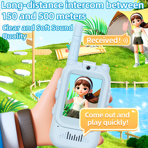 Walkie-talkie vidéo pour enfants, facile à utiliser, avec charge Type-C, interphone vidéo, jouets, lot de 2, cadeaux de Noël et d'anniversaire pour garçons et filles - Product Image 4