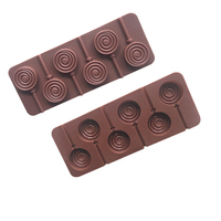 916 Hochwertige DIY 6-Loch-Donut-Silikonform für Schokolade, DIY-Lollipops für Kinder, Lollipop-Form für Hartbonbons ohne Stiel
