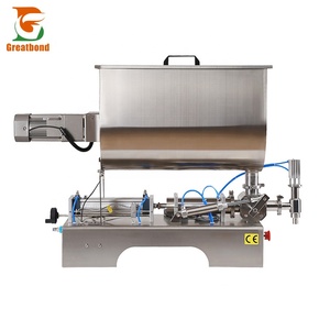 50-1000ml Factory Price Pneumatic U Shape <b>Water</b> Peanut Butter Chili Sauce Jam Olive Oil Paste Filling Machine With Mixing Tank - Product Image 5