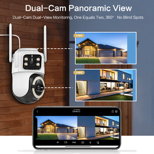6MP icsee ngoài trời ống kính kép Wifi Camera An Ninh với tầm nhìn ban đêm CMOS cảm biến IP66 không thấm nước 128GB Hỗ trợ H.265 - Product Image 4