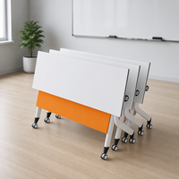 Table de conférence pliable avec roulettes, table de réunion modulaire, taille personnalisée, bureau commercial pour distributeur