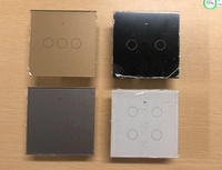 Interruptor de Luz Inteligente de Pared WiFi con Panel Táctil de Vidrio Universal, 1/2/3/4 Vías, 220V, Estándar EU/UK, Control por Voz y App Tuya para Uso en Hoteles y Hogares