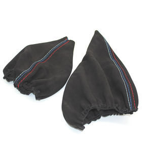 Penutup Boot pelindung kaki rem tangan Manual kerah pemindah gigi mobil untuk BMW- 3 Series E36 E46 E30 E34 M3 Z3 Suede kulit hitam - Product Image 5