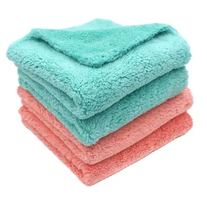 High Quality Super Thick Microfiber Coral Fleece Cleaning Cloth for Car Detailing Drying Wiping and Cleaning in Car Wash