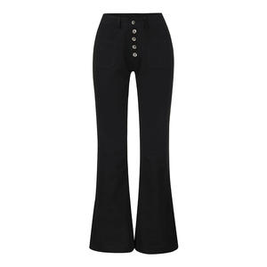 Pantalones acampanados de <span class=keywords><strong>mujer</strong></span> europea americana para <span class=keywords><strong>Amazon</strong></span> Outlet Jeans de mezclilla de alta elasticidad Estilo vintage informal para todas las estaciones lavados - Product Image 4