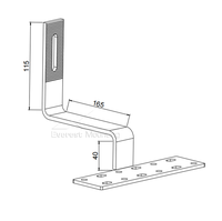 Supports et crochets d'installation de panneaux solaires en acier inoxydable Everest pour toits en tuiles
