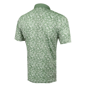 Camisetas de polo de golf de secado rápido de poliéster/LICRA para hombre, manga larga con estampado informal y decoración de botones, fabricadas en Vietnam - Product Image 3