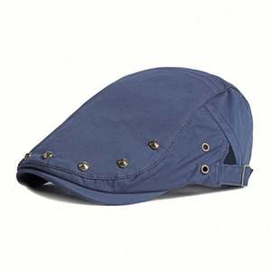 Wholesale Stylish Premium Solid Color <b>Flat</b> Top Ivy Hat <b>Caps</b> <b>Men</b> Ivy Gatsby Hat <b>Cap</b> Custom Autumn Winter <b>Men</b> Studs Newsboy <b>Cap</b> - Product Image 3