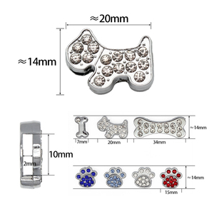 Vòng Tay Quyến Rũ Trượt Hình Chân Xương Thú Cưng Hình Chó Đính Đá 10Mm Vòng Tay Làm Vòng Cổ Thú Cưng Vòng Tay Móc Khóa Quà Tặng Phụ Kiện Tự Làm - Product Image 6