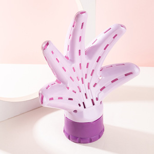 Diffuseur de sèche-cheveux en forme de main Wanmei rose et violet pour un coiffage volumineux, usage salon et domicile - Product Image 1