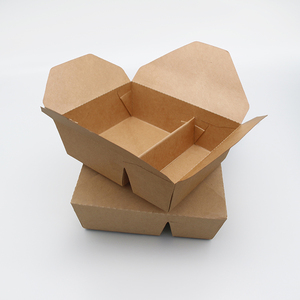 Custom printed compostable biodegradable restaurant takeaway togo lunch paper food container burger box