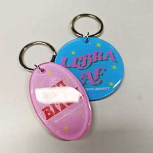 Wholesale Plastic clear Printed Cute Clear Transparent Keychain Custom Bulk Promotional Logo Cute Kawaii - Product Image 4
