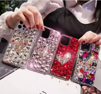 Étui de luxe fait main avec coque en diamant scintillant pour iPhone Xr X Xs 7 8 11 12 13 14 15 16 17 Pro Max