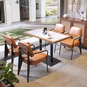 Juegos de Muebles de Restaurante de Diseño Moderno, Sofás <span class=keywords><strong>para</strong></span> Comida Rápida, Mesas y Sillas <span class=keywords><strong>para</strong></span> Cafeterías Comerciales, Cabinas de Comedor, Gran Venta en EE. UU. - Product Image 5