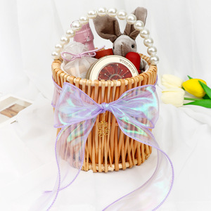 Nine-Colored Ribbon Iridescent Fishtail Yarn 6cm Aurora Overlocked Wavy Ribbon For Handmade Hair Accessory Bow DIY - Product Image 4