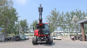 Livraison gratuite pelles sur chenilles chinoises Digger 7 8 10 12 15 tonnes pelle sur pneus pour travaux de construction de chenaux miniers - Product Image 2