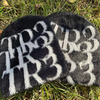 Gorro de Invierno Grueso, Peludo y Cálido de Punto Jacquard Personalizado, Gorro de Moda de Novedad para Adultos y Niños