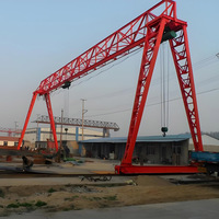 Grue portique à double poutre, directe usine, 2 à 16 tonnes, télécommandée, pour construction industrielle, avec moteur et boîte de vitesses, portée 5m-35m, 20m