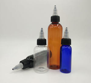 ขวดเปล่าพลาสติกสีดำหัวฉีดแบบเติมได้สำหรับสัตว์เลี้ยงไร้สาร BPA การพิมพ์สกรีนแบบเปิด/ปิดหัวฉีด - Product Image 1