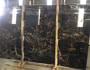 Lastre di Marmo Dorato Oceanico di Porto 2021, Pannelli Murali Neri e Oro, Sfondo in Marmo con Dorato - Product Image 5