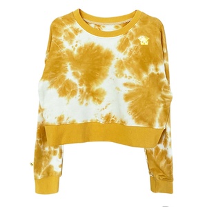 Winter Women High Waist Croptop Hoodie Fleece 100% Polyester Tie Dye Eco-Friendly Breathable Streetwear - Product Image 3