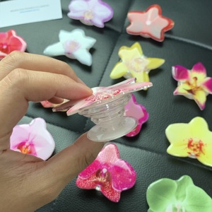 Supporto <span class=keywords><strong>per</strong></span> Telefono a Forma di Orchidea in Acrilico con Colla a Goccia, Impugnatura <span class=keywords><strong>per</strong></span> Cellulare con Fiore di Cymbidium <span class=keywords><strong>per</strong></span> <span class=keywords><strong>iPhone</strong></span> 16 15 14 - Product Image 4