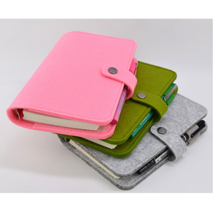 Funda de fieltro para cuaderno A4 A5 A6 con costuras de cuero - Product Image 3