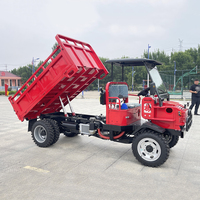 Mini-transporteur agricole diesel 4x4 de 2 tonnes avec benne hydraulique, camion benne agricole, garantie 1 an