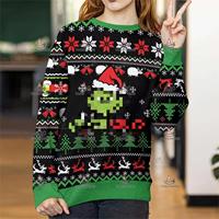 Pull de Noël 3D personnalisé pour hommes et femmes, motif Grinch amusant, pour adultes - Collection 2026 du fournisseur de tricots