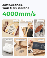 Grabador Láser de Diodo Portátil de Sobremesa F1 Lite 10W, Máquina de Marcado de Alta Precisión para Metal, Madera, Cuero y Acrílico