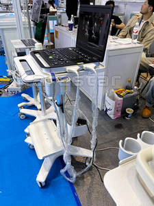 Chariot d'échographie flexible pour clinique hospitalière, kit de chariot mobile d'échographie, chariot d'échographie avec plateau - Product Image 3