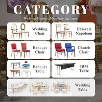 Ensemble de mobilier d'hôtel de luxe rouge empilable en métal chromé durable pour mariages, restaurants, hôpitaux - Canapés et chaises pour les mariés