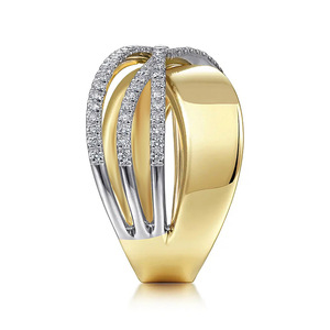 Anello Geometrico Bicolore Unisex per Uomo e Donna, Gioiello da Dito alla Moda Hip Hop - Product Image 6