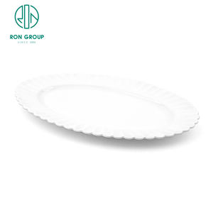 <span class=keywords><strong>Vajilla</strong></span> ovalada de porcelana blanca de <span class=keywords><strong>melamina</strong></span> al por mayor, plato de servicio de comida de 10/12/14 pulgadas para restaurante, <span class=keywords><strong>vajilla</strong></span> de hospitalidad - Product Image 5