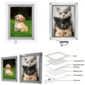 Hot Sale Crystal <b>Led</b> Eco-friendly Acrylic Panel Super Slim Custom Menu & Advertising <b>Light</b> Box with Customized Shape - Product Image 1
