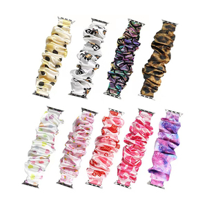 Cinturino elastico Scrunchie in tessuto stampato modello moda per cinturino di ricambio <span class=keywords><strong>Apple</strong></span> <span class=keywords><strong>Watch</strong></span> 38mm 40mm 42mm <span class=keywords><strong>44mm</strong></span> - Product Image 2