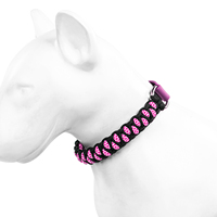 Collier pour chien en nylon tissé PVC souple, réglable, confortable et durable, avec boucle métallique, idéal pour les promenades – Vente chaude