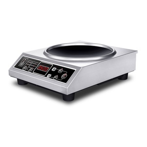 Nouvelle plaque de cuisson à induction électrique en acier inoxydable haute puissance, 2 brûleurs, commande tactile, fonction vapeur et ébullition, usage commercial complet - Product Image 1