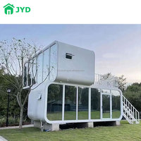 Junyaoding Design moderne 20FT & 40FT Bureau mobile en acier pour l'extérieur Petite maison Cabine préfabriquée pour villa, boutique et cabine de travail