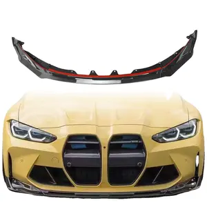 Carbon Fiber Car Front Bumper Lip For BMW 3 4 Series G80 G82 G83 M3 M4 Competition 2021+ MP Style Front Spoiler