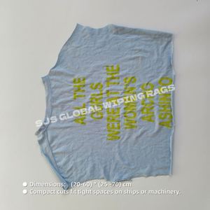 Chiffons en coton tricoté à forte absorption pour usage industriel, couleurs mélangées disponibles, 25 kg, chiffons colorés en T-shirt - Product Image 3