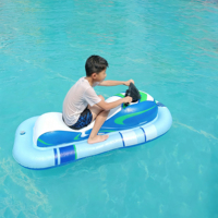Bouée de piscine gonflable motorisée, tube flottant automatique pour rivière, en PVC, capacité 100 kg pour 4 personnes, propulseur automatique rechargeable