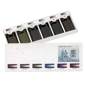 Encre Sumi traditionnelle japonaise, ensemble de 6 couleurs, autres fournitures artistiques en gros pour la calligraphie - Product Image 1