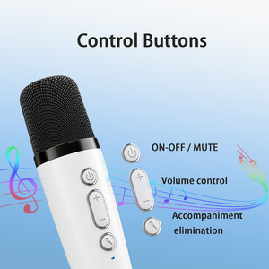 Wholesale Portable Led Mini Speaker With 2 <b>Wireless</b> for Kids Family Party Speaker - Product Image 6