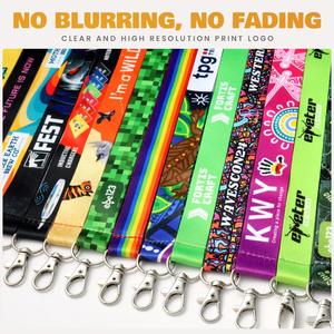 Custom Designer Breakaway Id Card Holder Butterfly Rose Lovely Flower Pattern Floral <b>Lanyard</b> <b>Polyester</b> Digital Printing 6 Color - Product Image 3