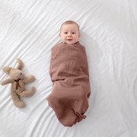 Impression personnalisée doux respirant 100% coton biologique lange d'emmaillotage en mousseline pour bébé nouveau-né pépinière couverture de réception pour bébé